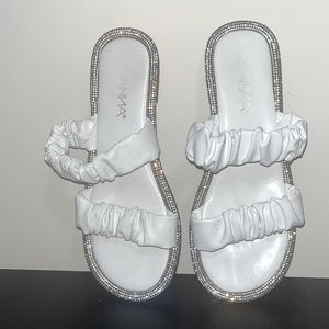 Rhinestone Slip on Sandals